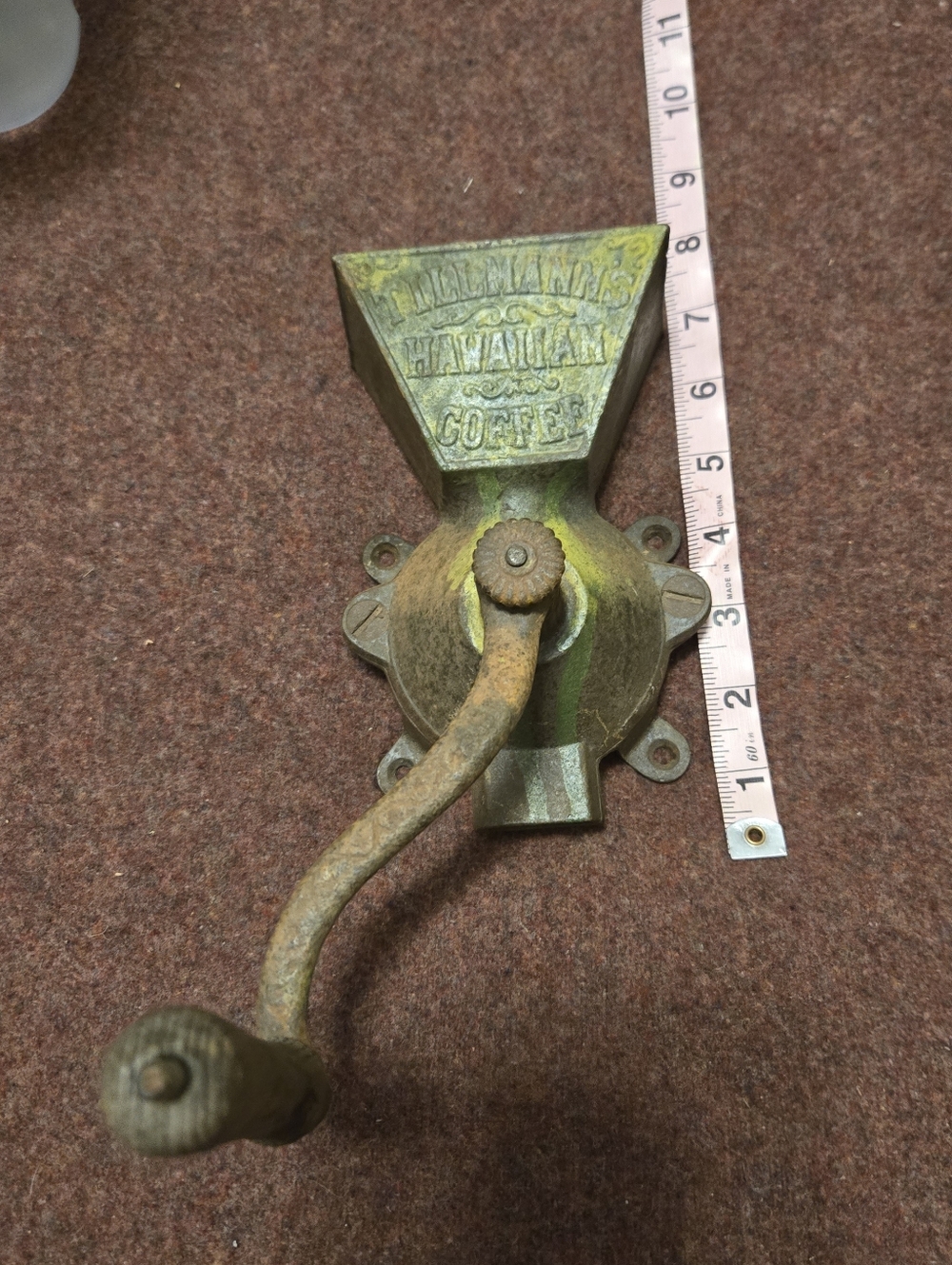 Tillmann's Hawaiian Coffee Grinder Decor Vintage Metal Patina